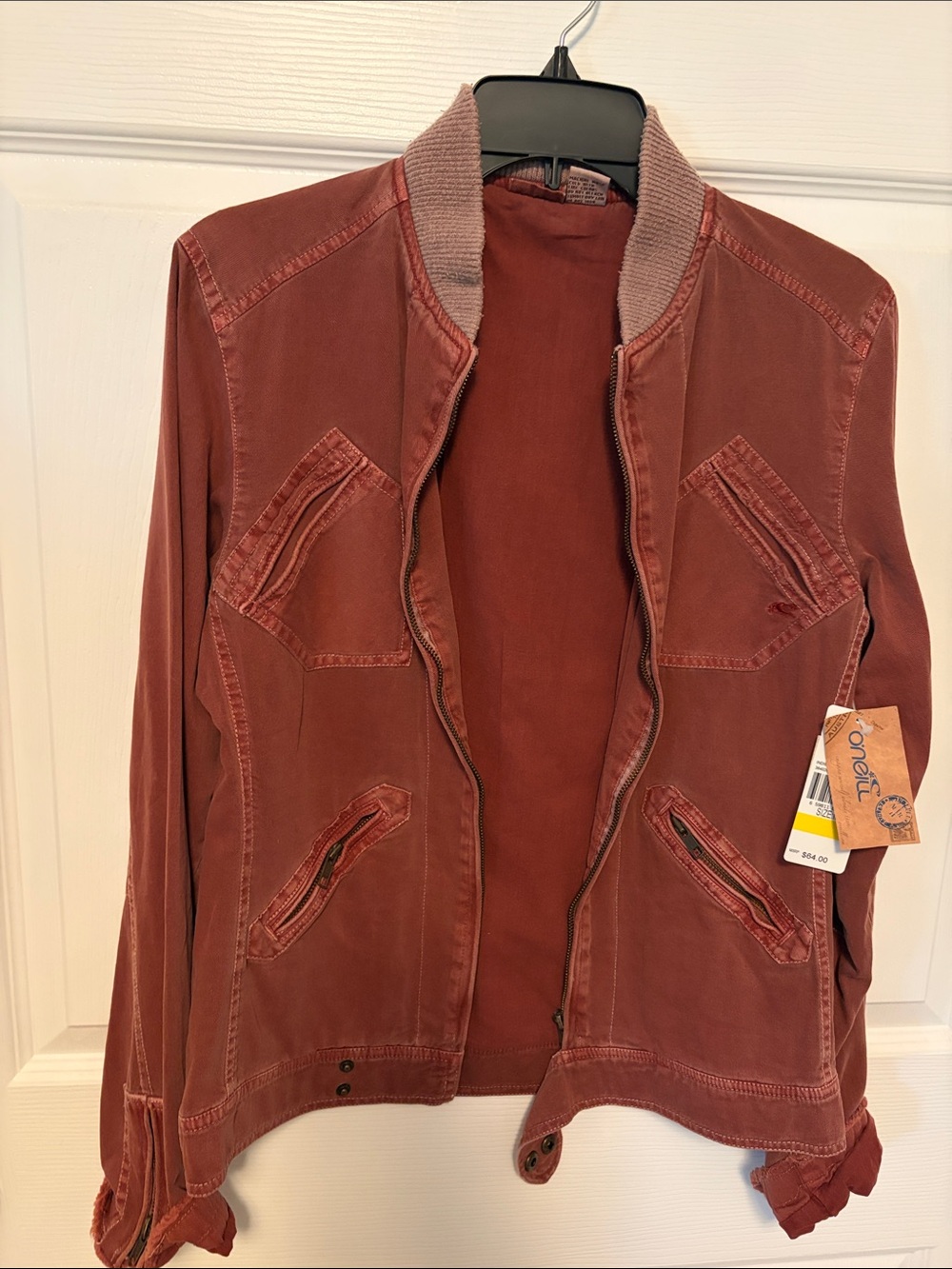 O'Neill Women's Rust-Red Bomber Jacket